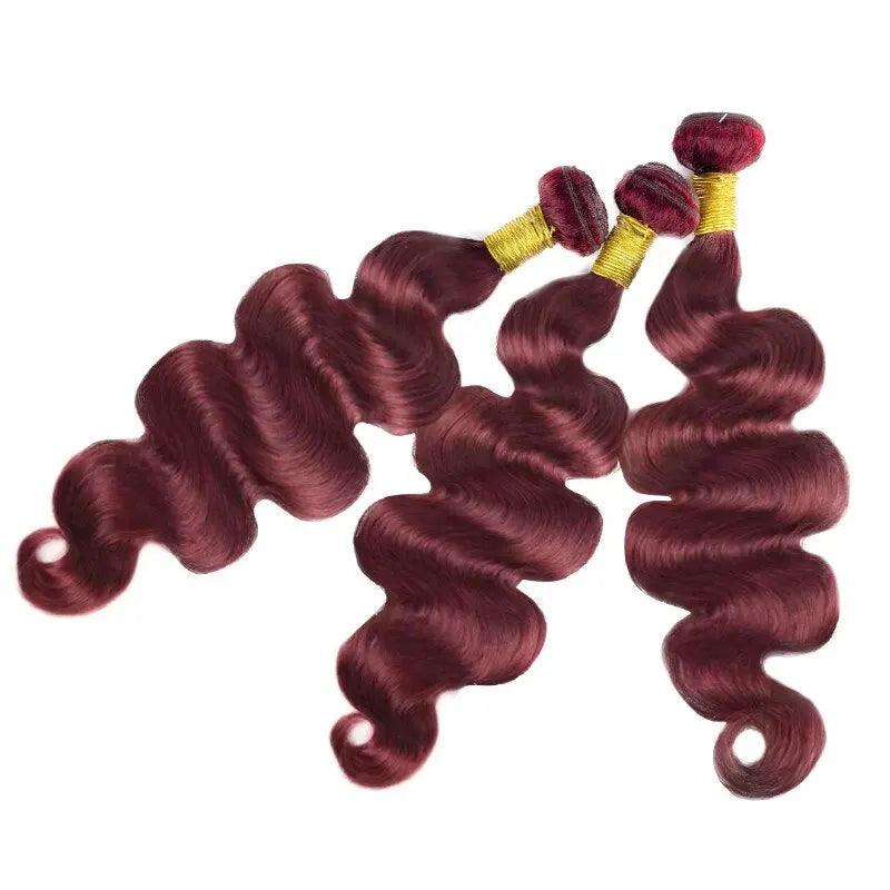 99J Human Hair Bundles Wine Red Bundles Burgundy Body Wave Human Hair Bundles Brazilian Unprocessed Virgin Hair Burgundy Bundles
