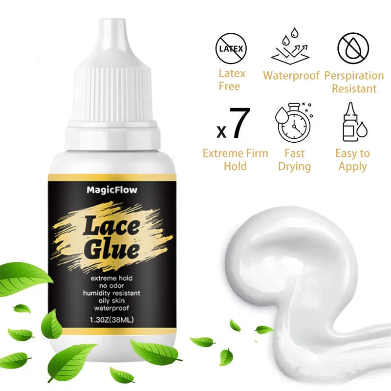 Waterproof Wig Glue For Front Lace Wig, Invisible Lace Hair Glue For Wigs, Strong Hold Wig Glue For Lace Hairpiece, Wigs